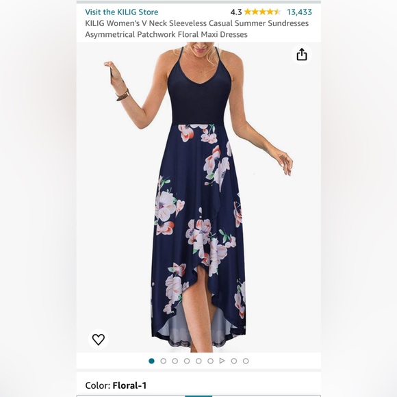 Women's V Neck Sleeveless Cas Summer Asymmetrical Patchwork Floral Maxi Dress S - Picture 1 of 4